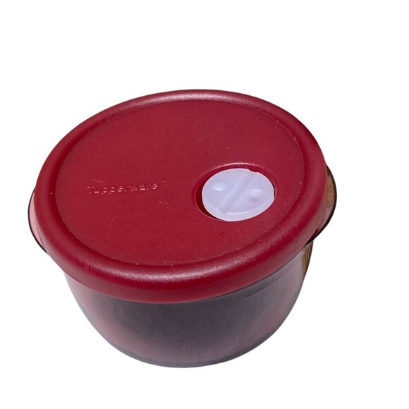Tupperware Mini Magnet Bowl Lid Red Storage Container Refrigerator Magnet - Picture 2 of 7